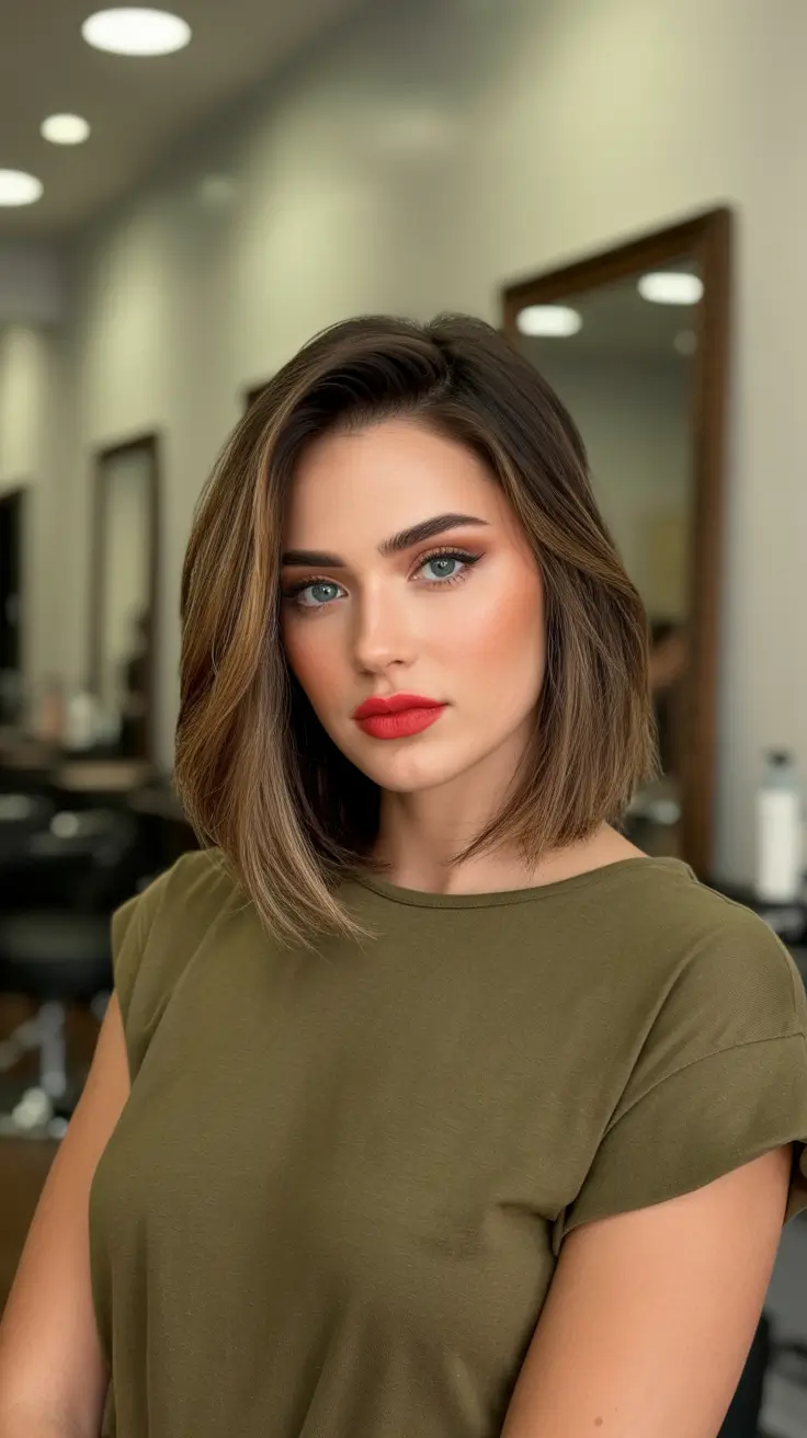 vibrant spring bob haircuts 2026 + Soft Brunette Bob With Springlit Dimension