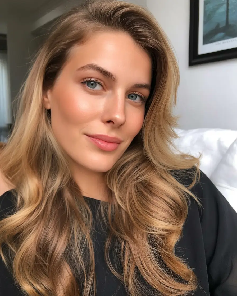 popular spring caramel hair color 2026 + Subtle Caramel Dimension For Glossy, Everyday Waves