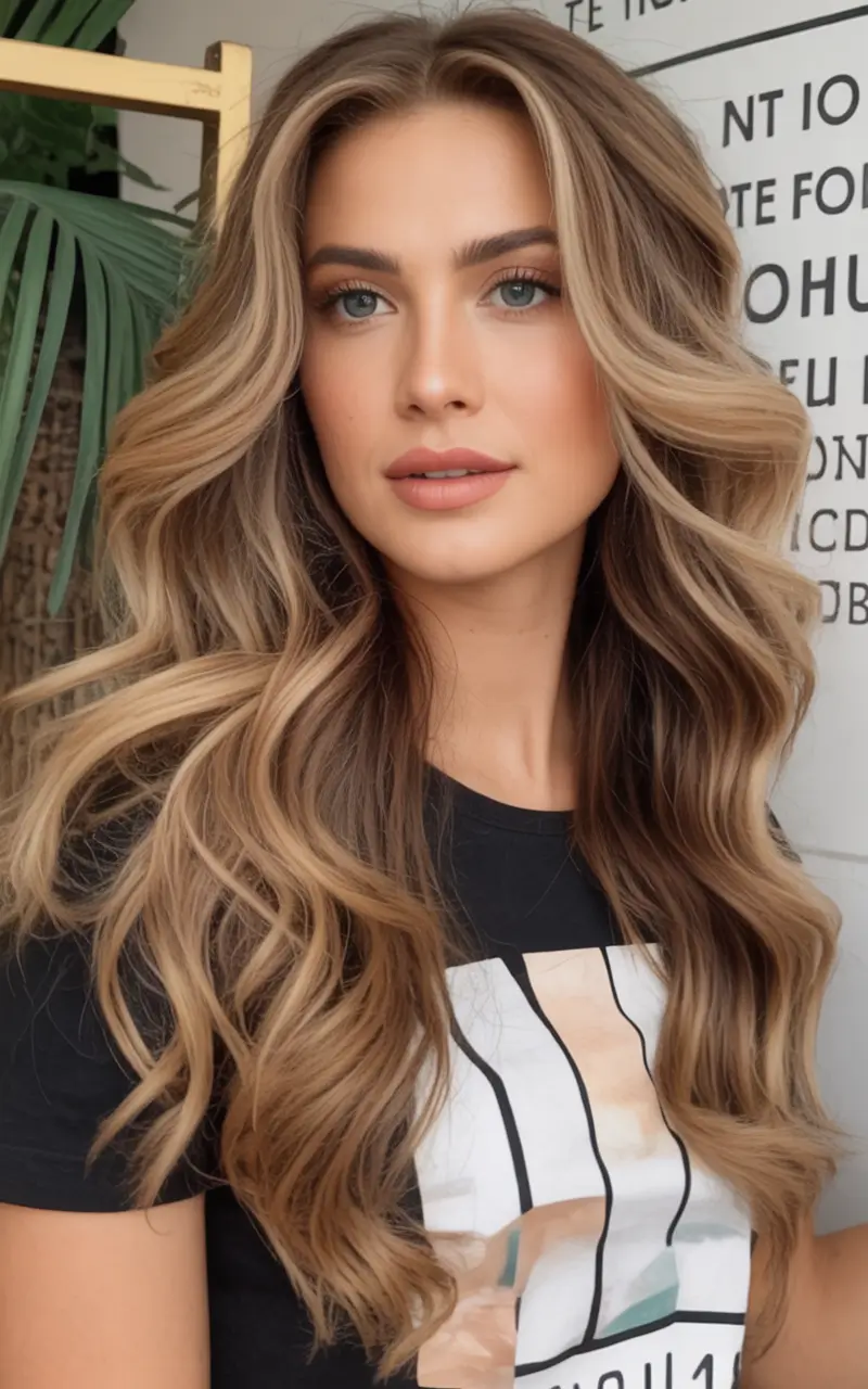 popular spring caramel hair color 2026 + Creamy Caramel Balayage With A Bright Money Piece