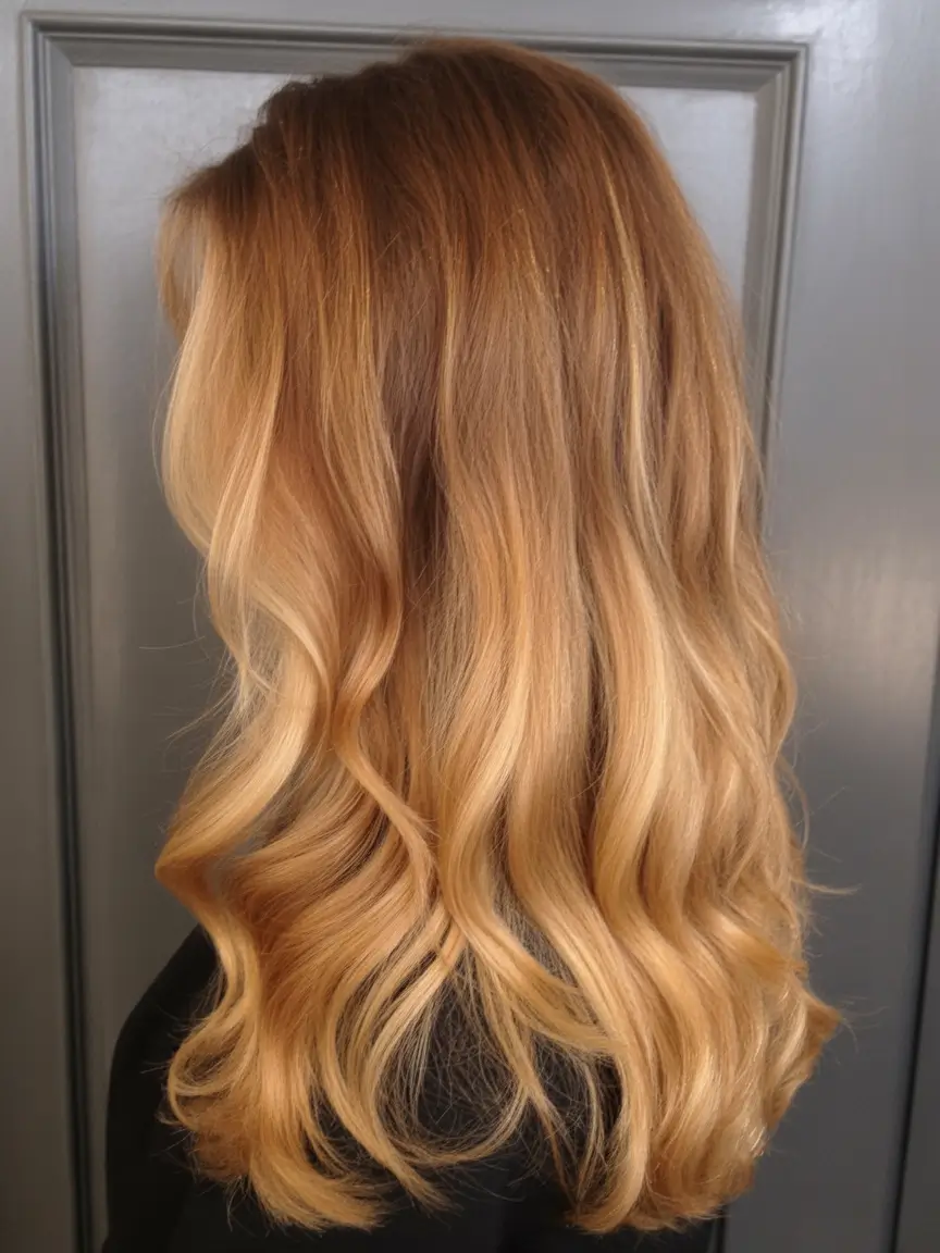 popular spring caramel hair color 2026 + Warm Caramel Melt With Golden Ends