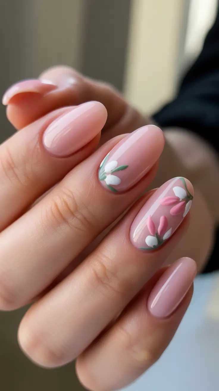 classy spring gel nails 2026 Soft Pink Buds