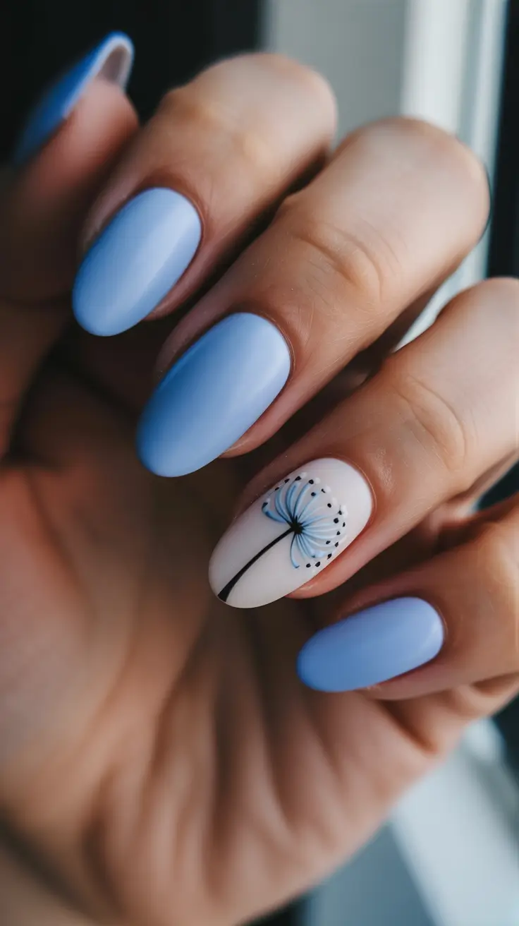 classy spring gel nails 2026 Soft Blue Whisper