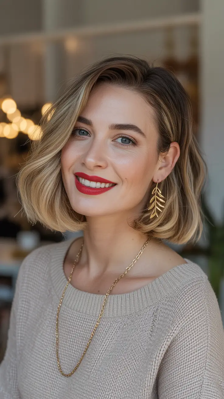 pretty spring haircuts 2026 Soft Side-Part Short Bob With French-Girl Shine