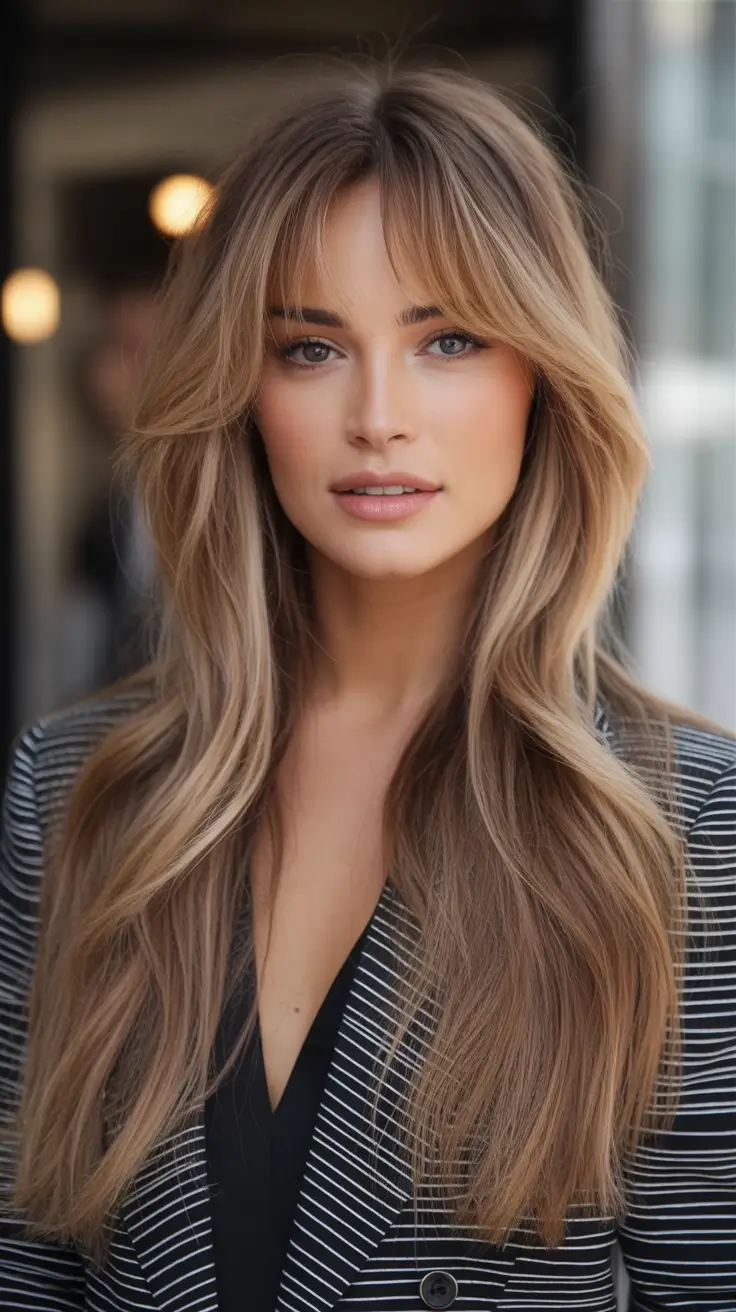 playful spring long haircuts trends 2026 Butterfly Blonde Layers With Dimensional Softness