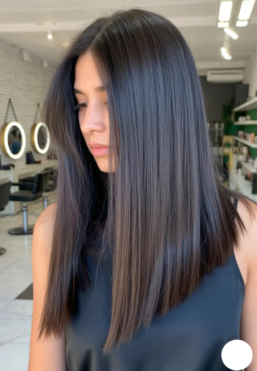 spring long haircuts Glass Sleek Precision - The Modern Straight Cut