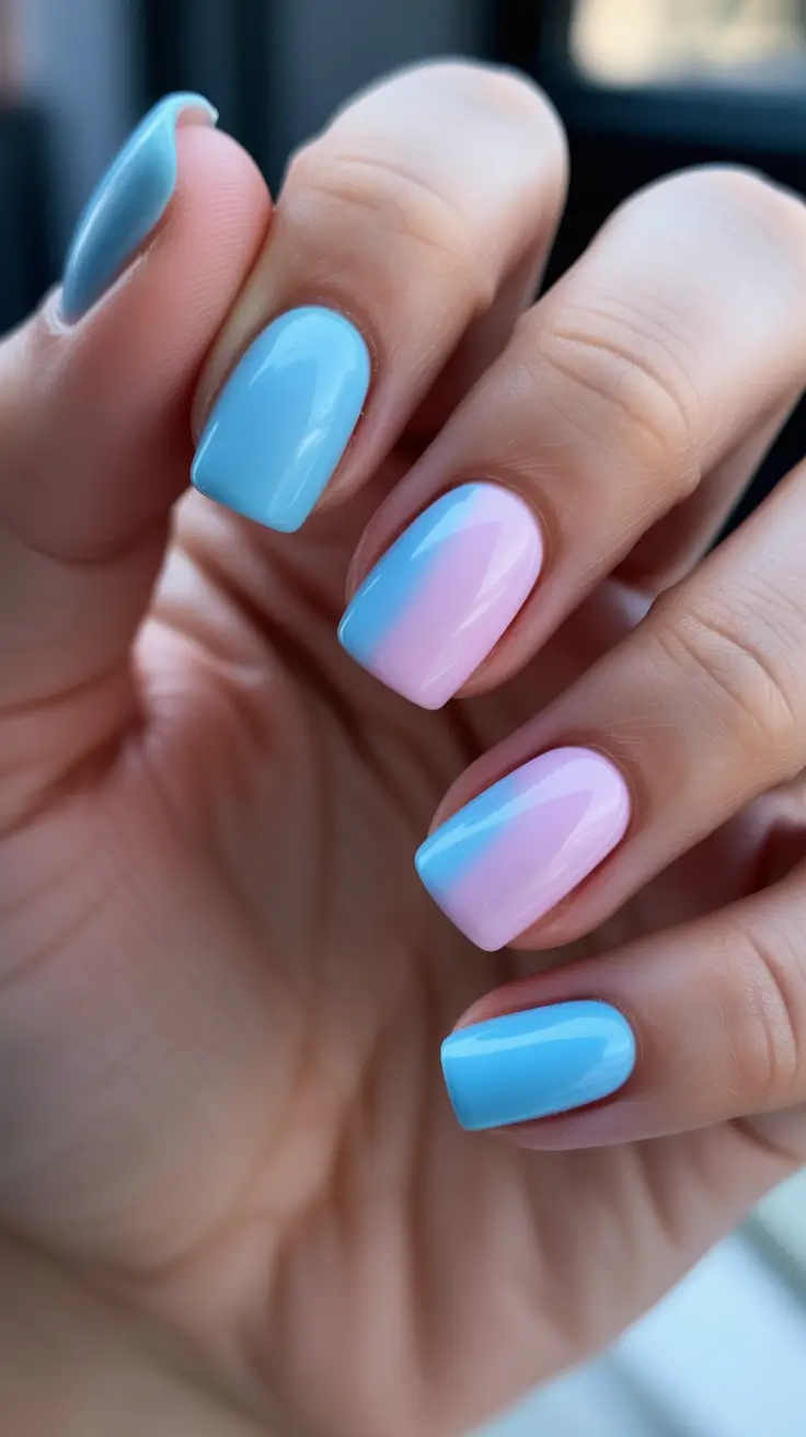 must-try spring nail colors 2026 Pastel Sky Fade
