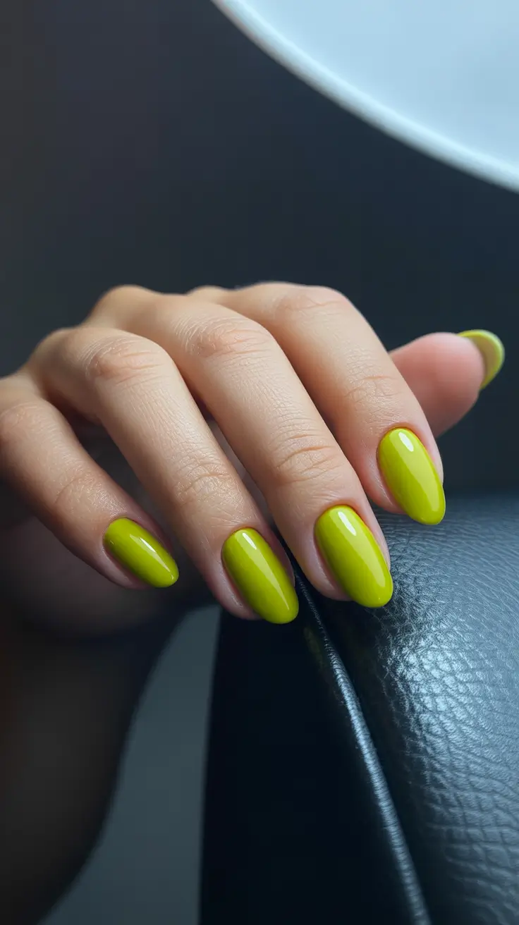 must-try spring nail colors 2026 Lime Gloss Almond Minimalism