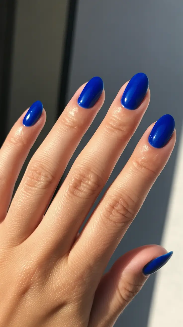 must-try spring nail colors 2026 Deep Sapphire Spring