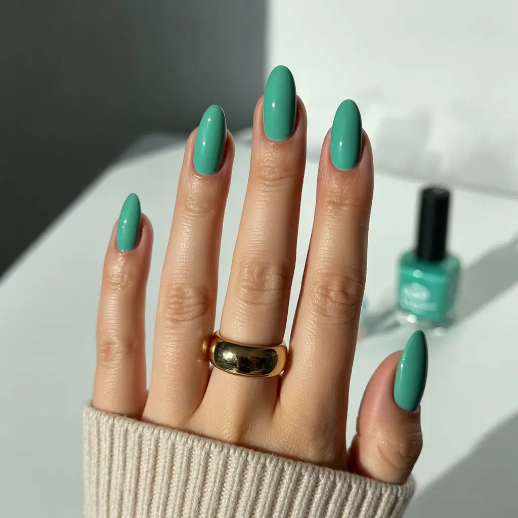 must-try spring nail colors 2026 Minty Fresh Classic
