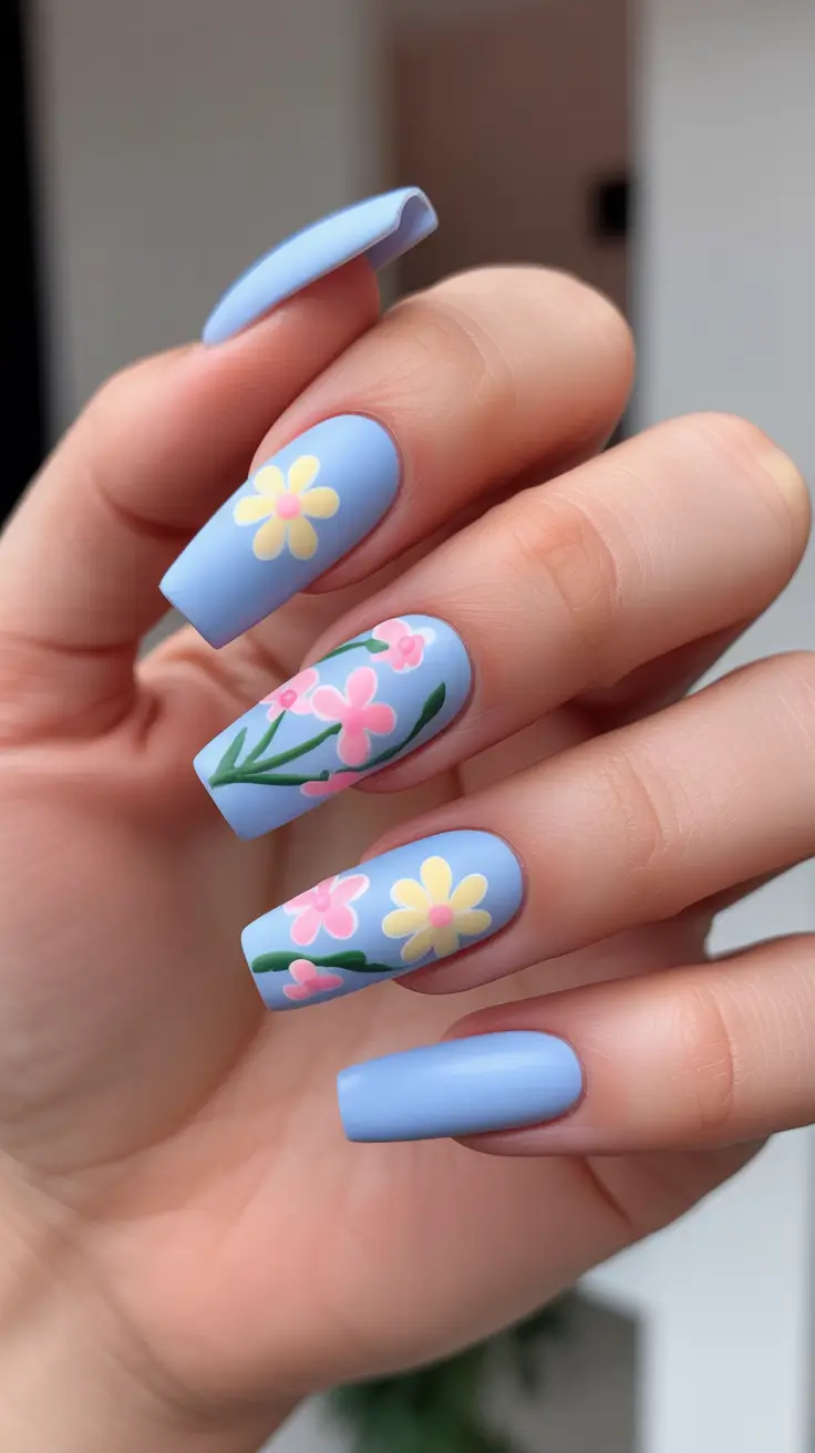 sophisticated spring nails coffin 2026 Soft Pink Elegance