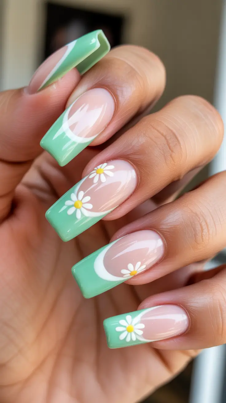 sophisticated spring nails coffin 2026 Neutral Gradient Fade