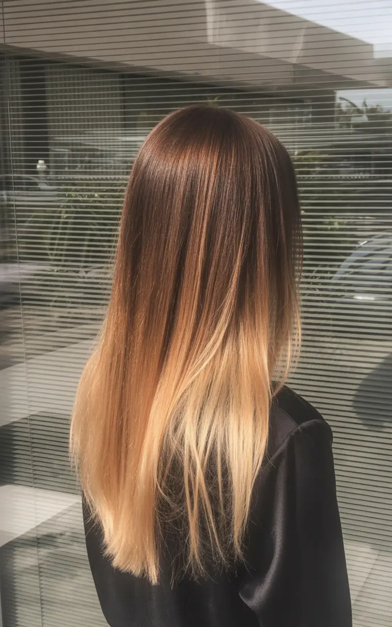 gorgeous spring ombre hair color 2026 + Caramel Melt With Dark Roots And Light Ends