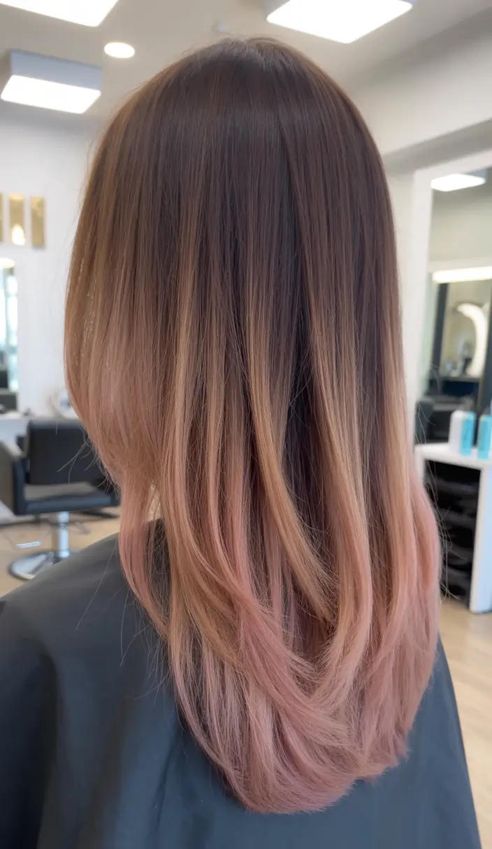 gorgeous spring ombre hair color 2026 + Spring Ombre Hair Color 20 - Dusty Rose Ends For Soft-Girl Spring