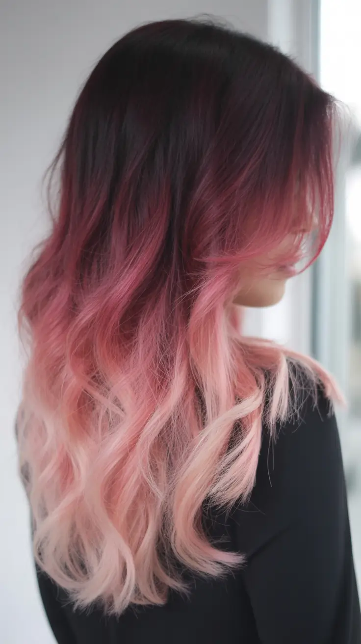 gorgeous spring ombre hair color 2026 + Smoky Berry Melt Into Blush Ends