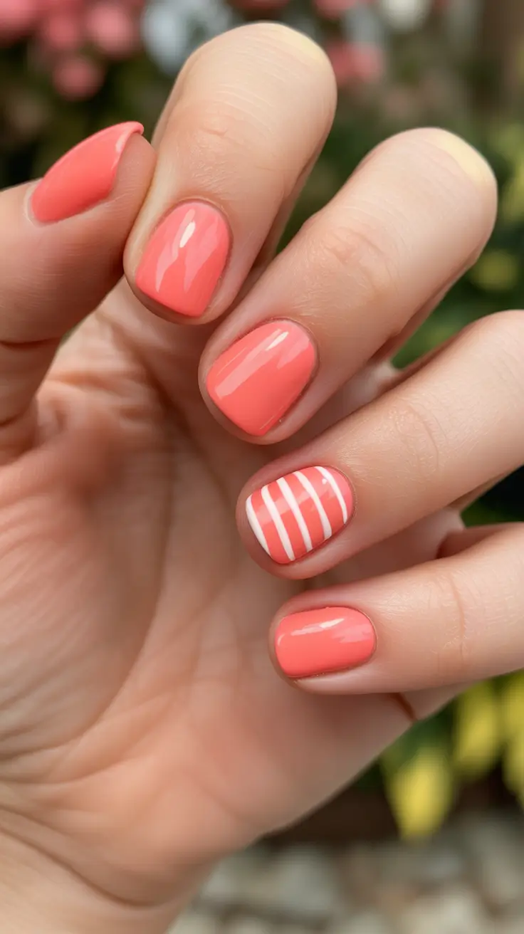 minimalist spring short nails 2026 Coral-Breeze-With-A-Minimalist-Twist