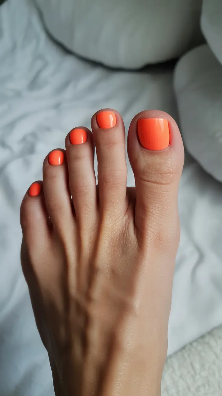 spring toe nail colors 2026 Tangerine Pop Bright Orange