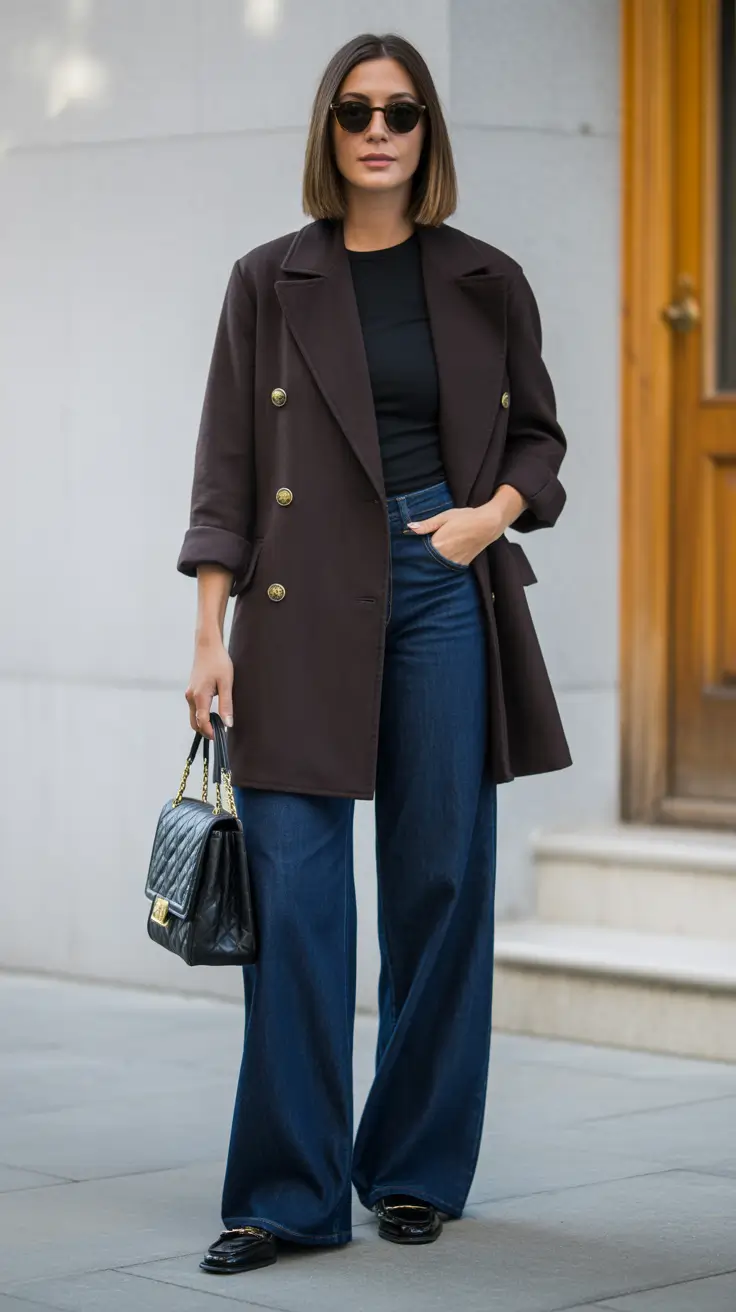 versatile spring transition outfits 2026 options + Dark Neutrals For Dinner-Ready Transition Dressing