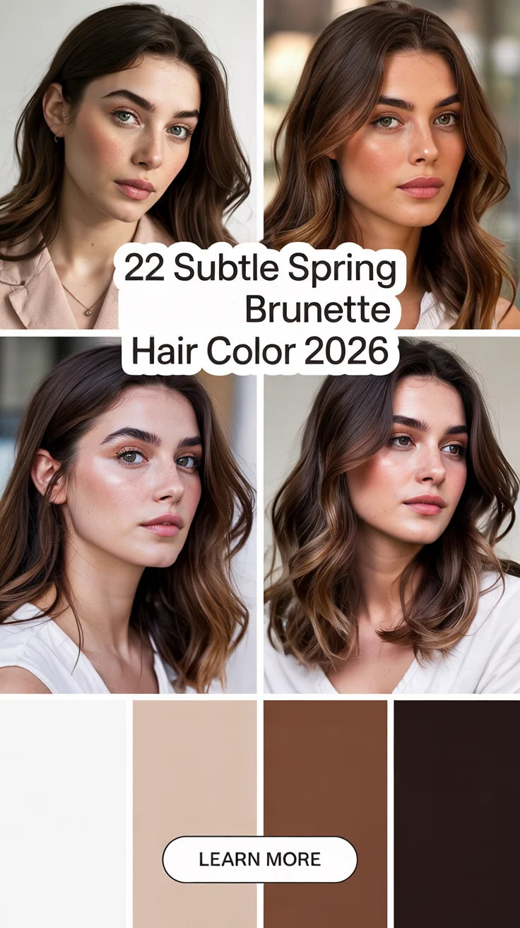Subtle Spring Brunette Hair Color 2026 Ideas