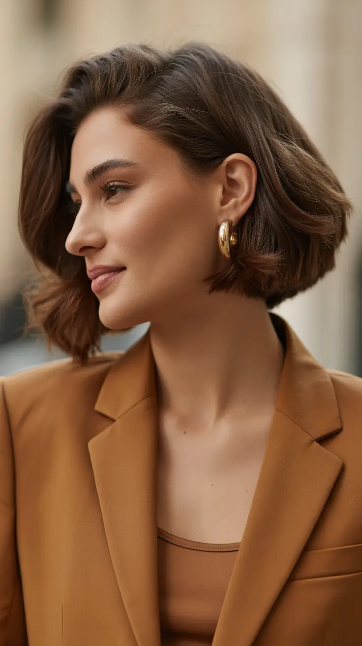 Trendy bob haircuts 2026 + Side-Swept Volume Bob For A Soft Sculpted Profile