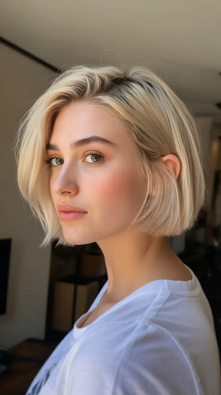 Trendy bob haircuts 2026 + Sunlit Blunt Bob That Makes Hair Look Fuller
