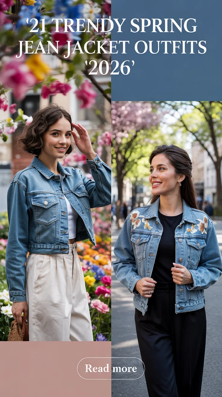 Trendy Spring Jean Jacket Outfits 2026