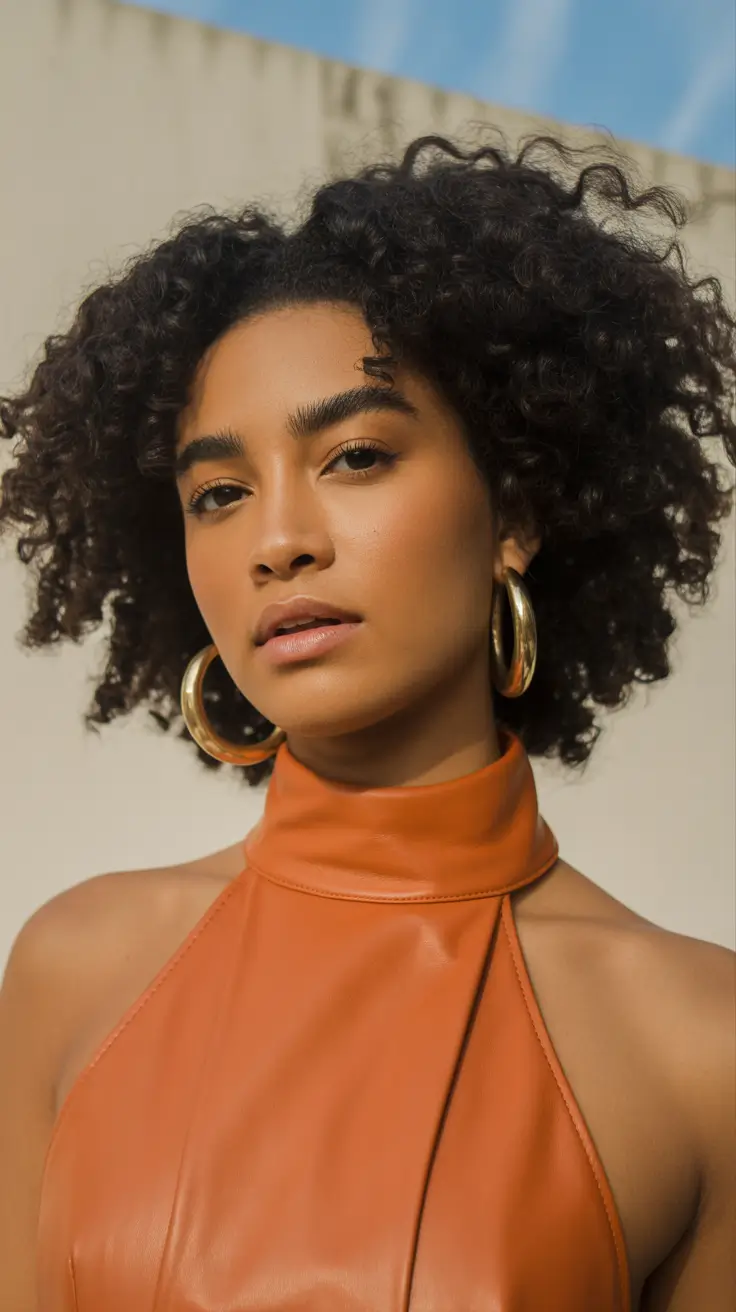 Trendy hairstyles for black women 2026 + Short Natural Curls With Big Spring Volume