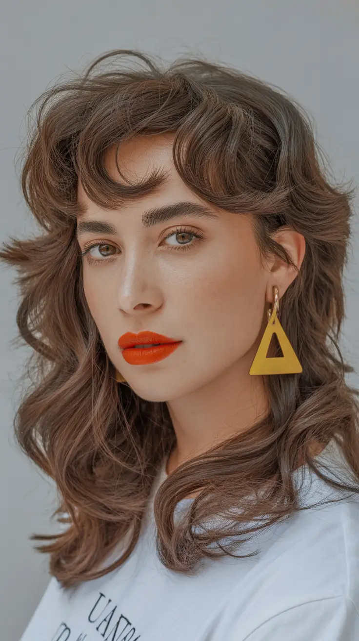 Trendy shag haircut 2026 + Retro-Inspired Long Shag With Glam Waves