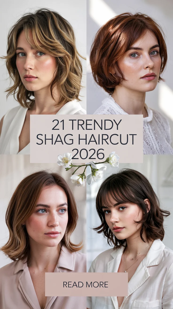 Trendy Shag Haircut 2026 - Shag Haircuts With Bangs, Short And Medium Ideas