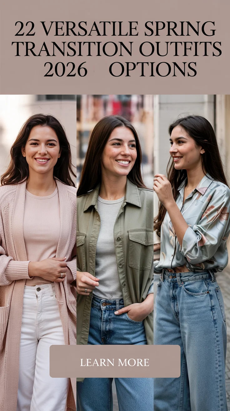 Versatile Spring Transition Outfits 2026 Options - Easy Layers For Cold Mornings And Sunny Afternoons