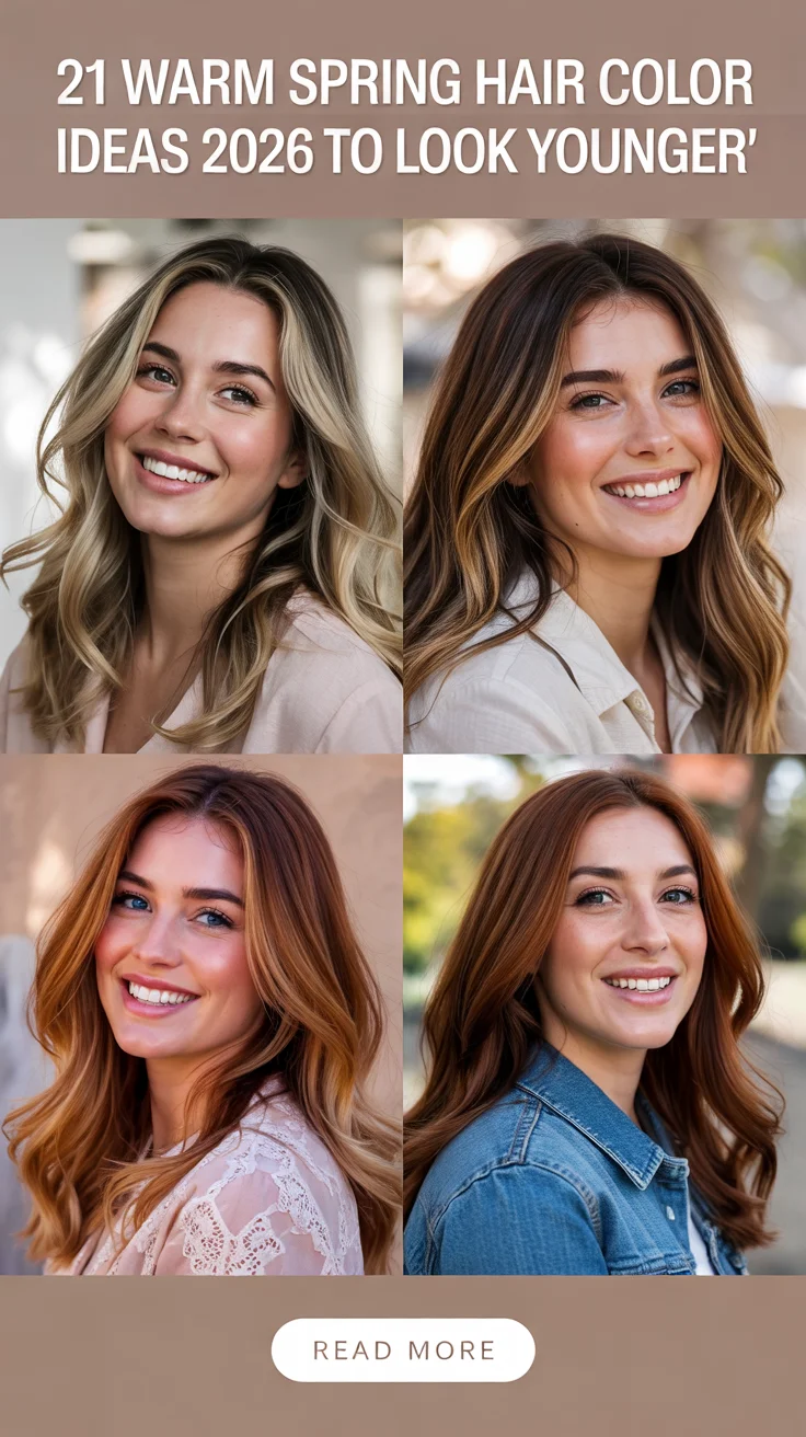 Warm Spring Hair Color Ideas 2026 To Look Younger
