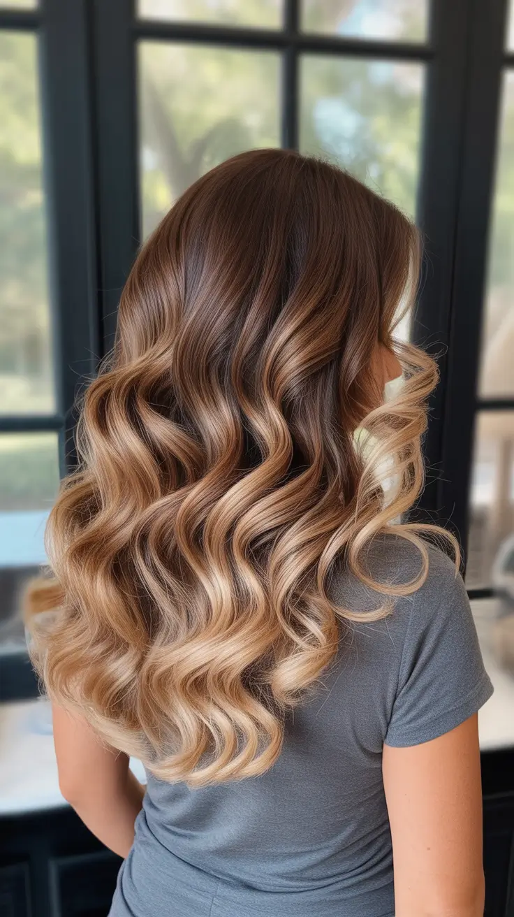summer hair color ideas 2026 Golden Caramel Balayage With Seamless Depth