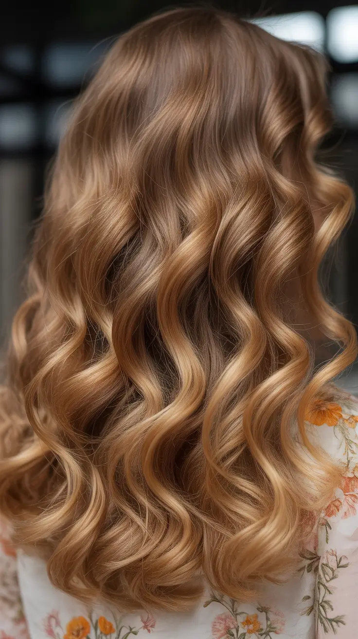 summer hair color ideas 2026 Warm Beige Blonde With Glossy Waves