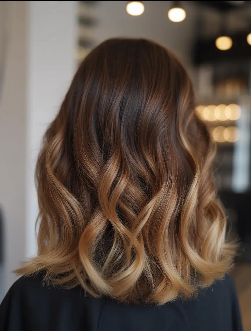 best summer hair color ideas for brunettes 2026 Soft Brunette Lob With Sunlit Ends