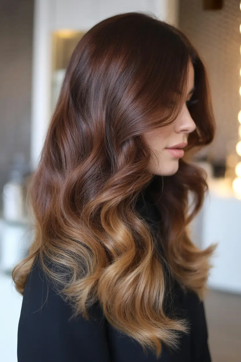 best summer hair color ideas for brunettes 2026 Warm Brunette Balayage With Golden Flow