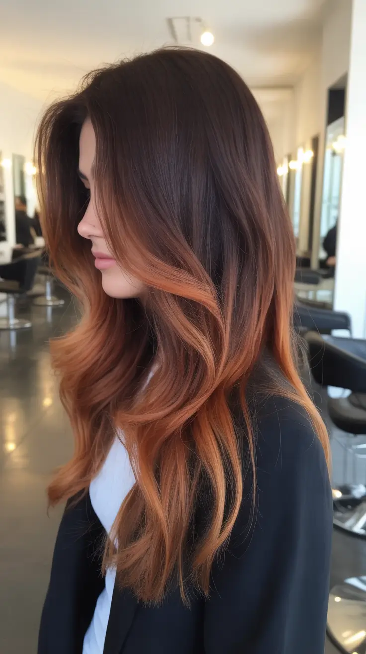 best summer hair color ideas for brunettes 2026 Warm Copper Caramel With Face-Framing Brightness