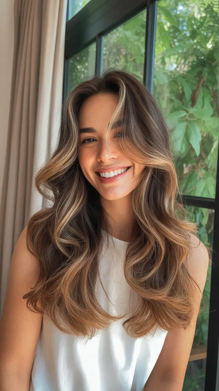 best summer hair color ideas for brunettes 2026 Dimensional Brunette With Soft Blonde Face Layers