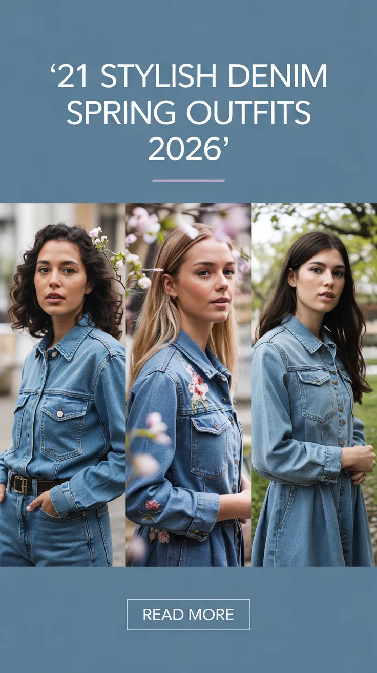 Stylish Denim Spring Outfits 2026 For Women