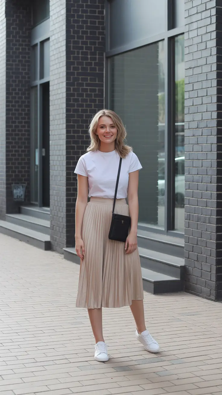 cute summer outfits for teens 2026 Minimalist Pleated Skirt And Everyday School Ease