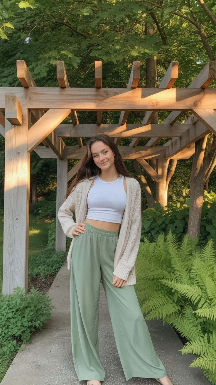 cute summer outfits for teens 2026 Light Layers And Soft Green Summer Calm