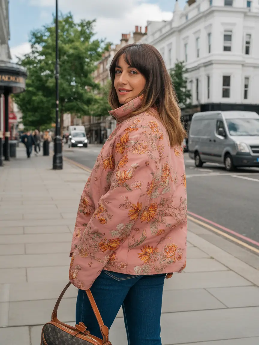 every day spring outfits 2026 Floral Spring Jacket And Denim For City Day Elegance