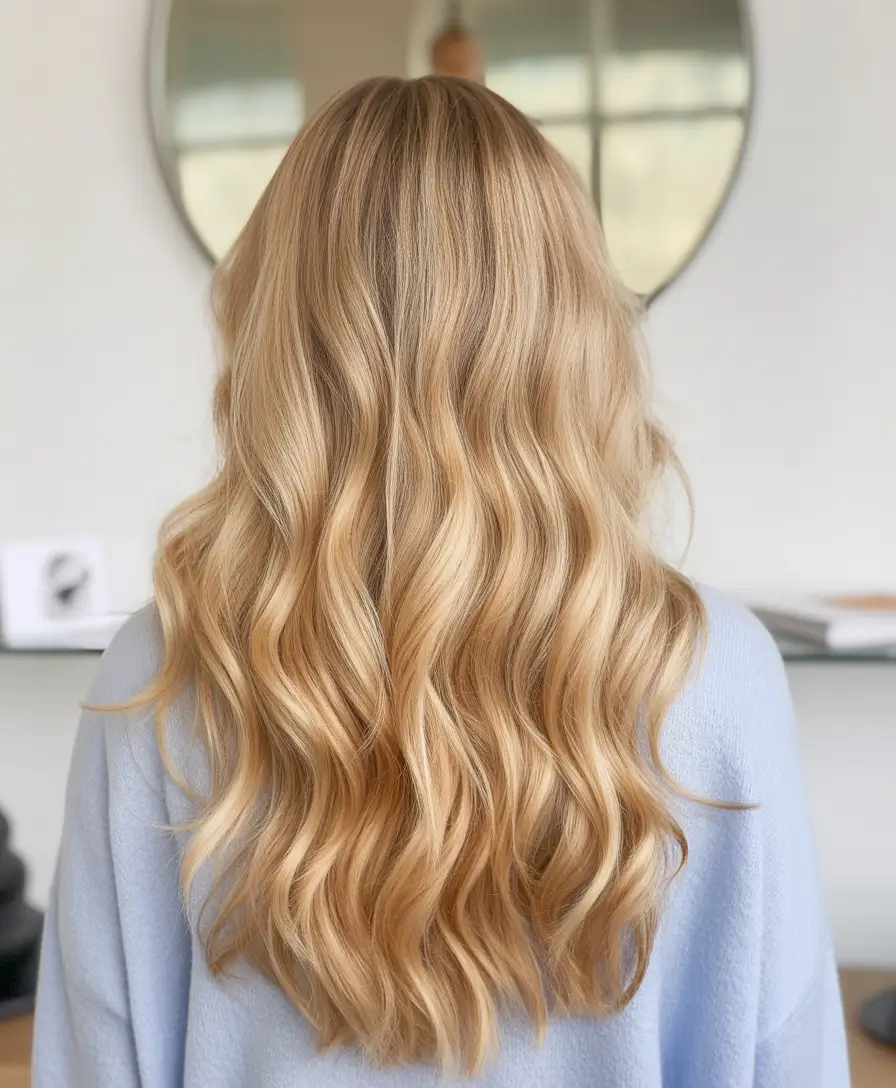 may hair color ideas 2026 Buttery Champagne Blonde With Soft Texture
