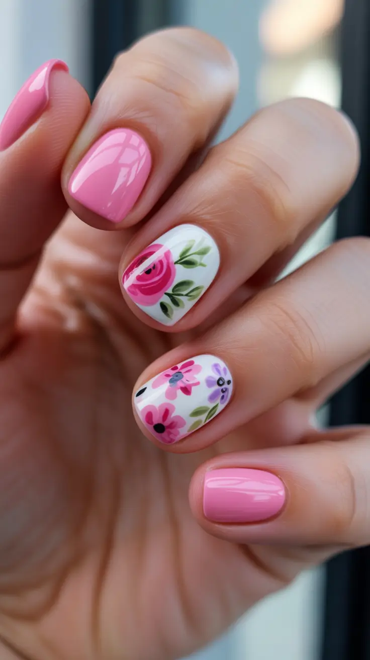 may nails ideas 2026 Soft Pink Garden Romance