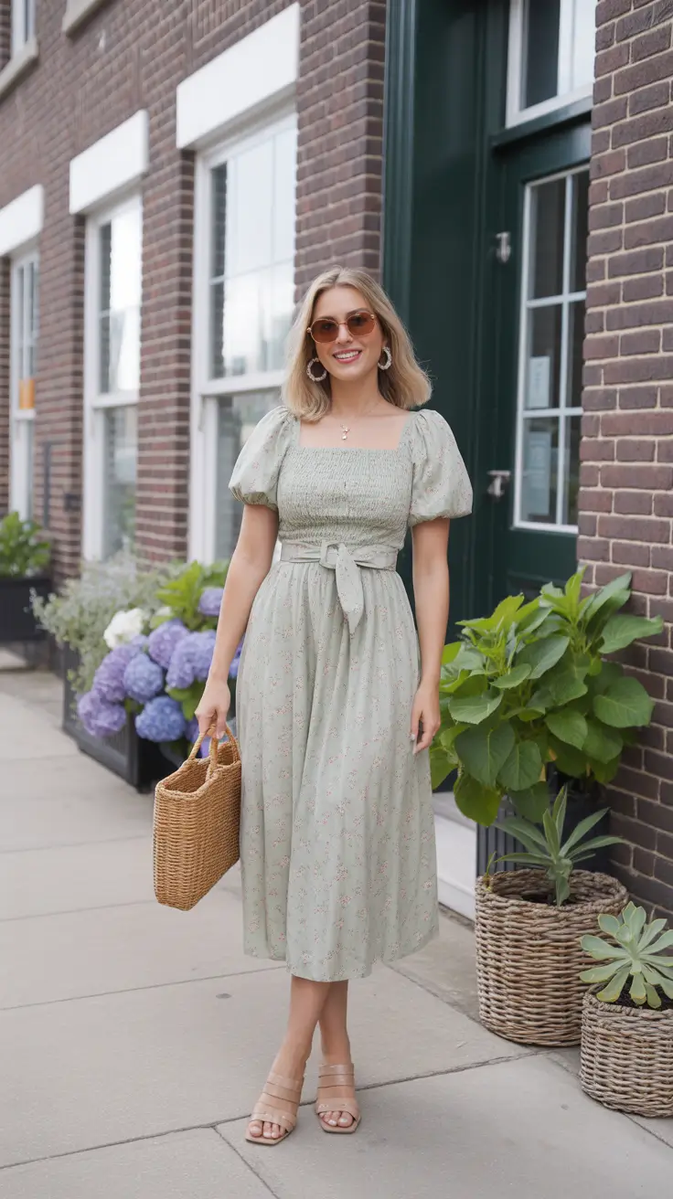 outfits ideas may 2026 Soft Cottagecore Midi With Modern Structure