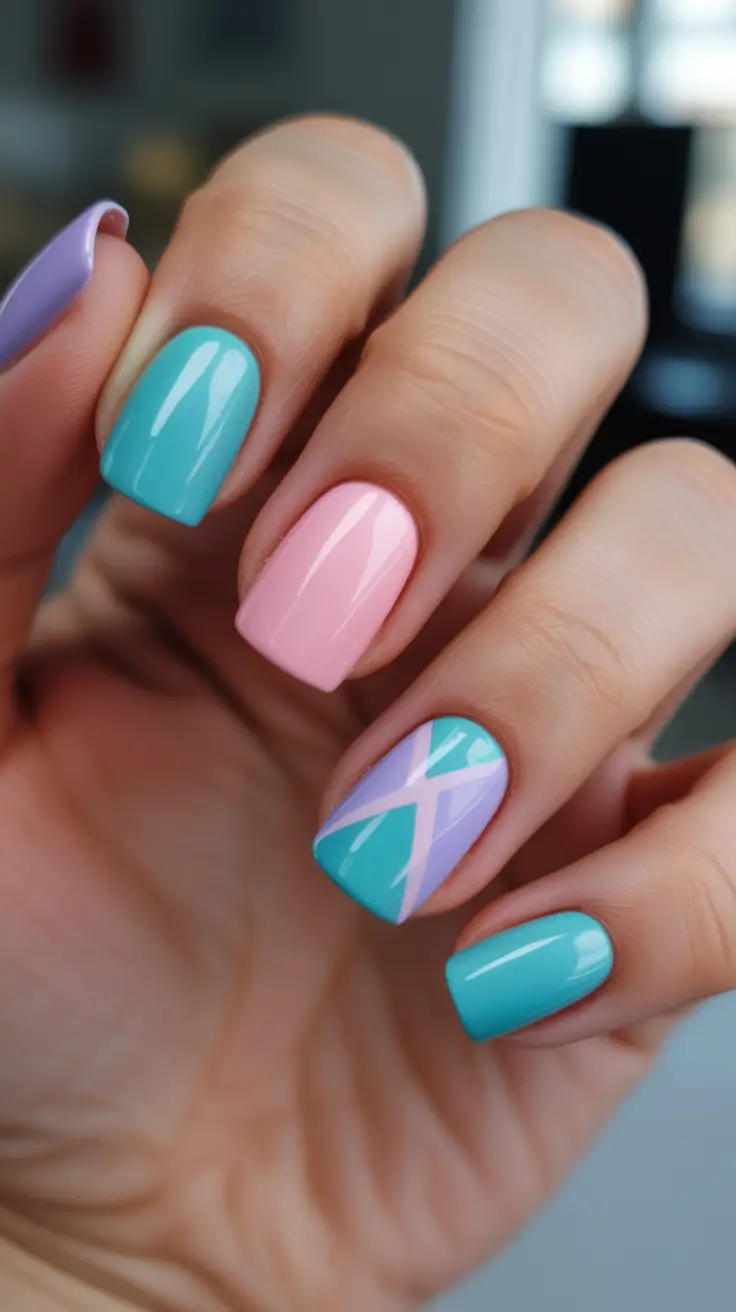 minimalist spring nails 2026 Fresh Pastel Color Mix For Minimalist Spring Nails
