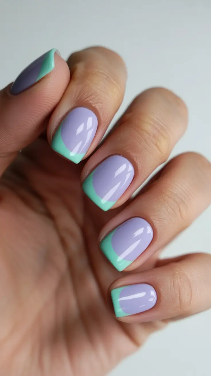 minimalist spring nails 2026 Pastel Lavender French Tip Revival