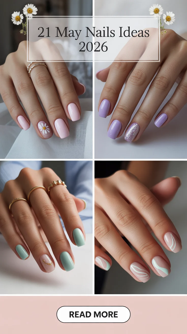 May Nails Ideas 2026 - Fresh, Cute And Trendy Spring Manicure Inspiration