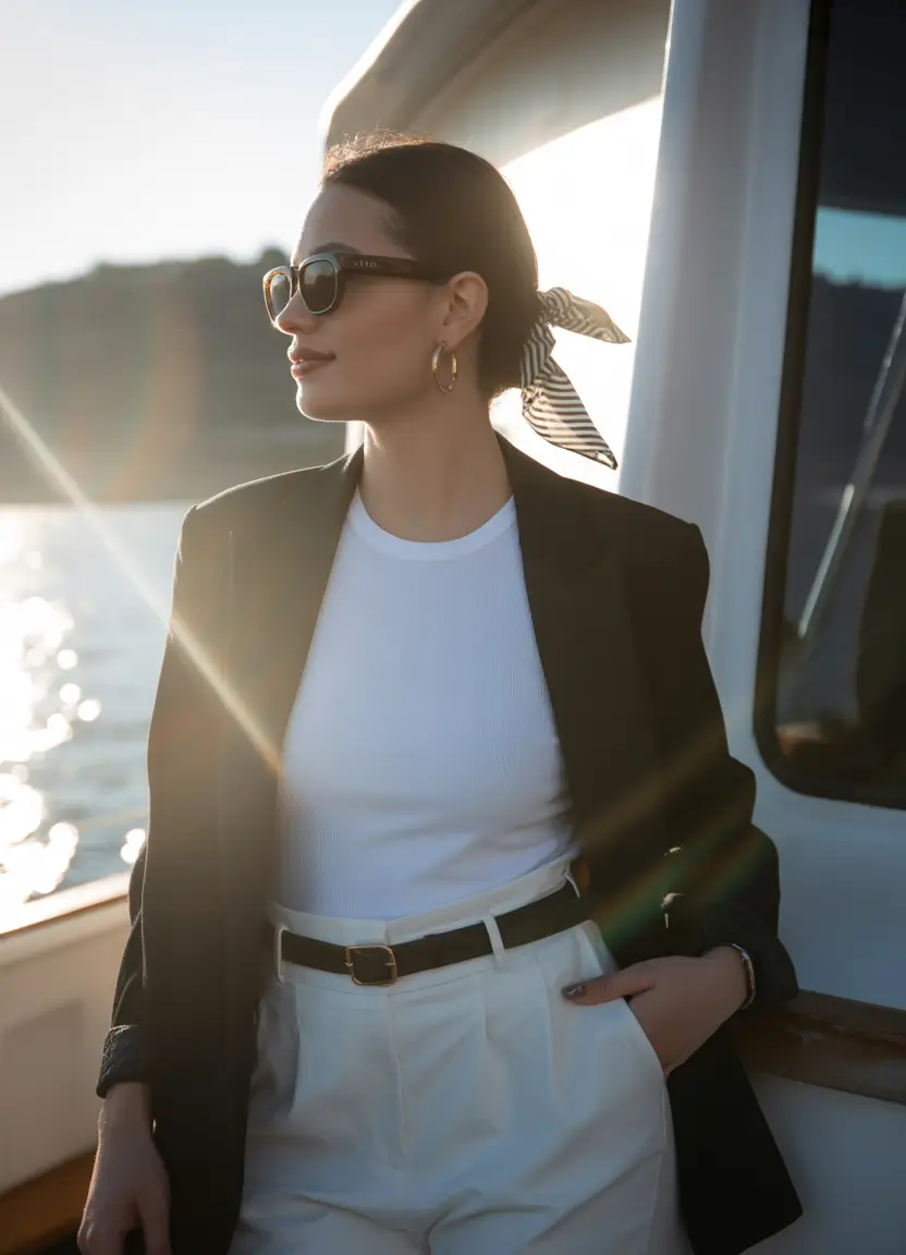 vintage old money spring outfits 2026 Effortless Yacht Club Elegance With Tailored Neutrals