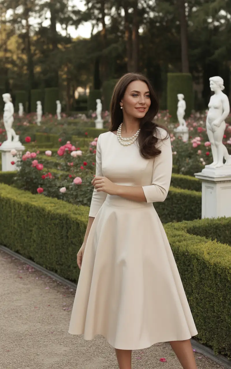 vintage old money spring outfits 2026 Graceful Vintage Dress For Garden Walks