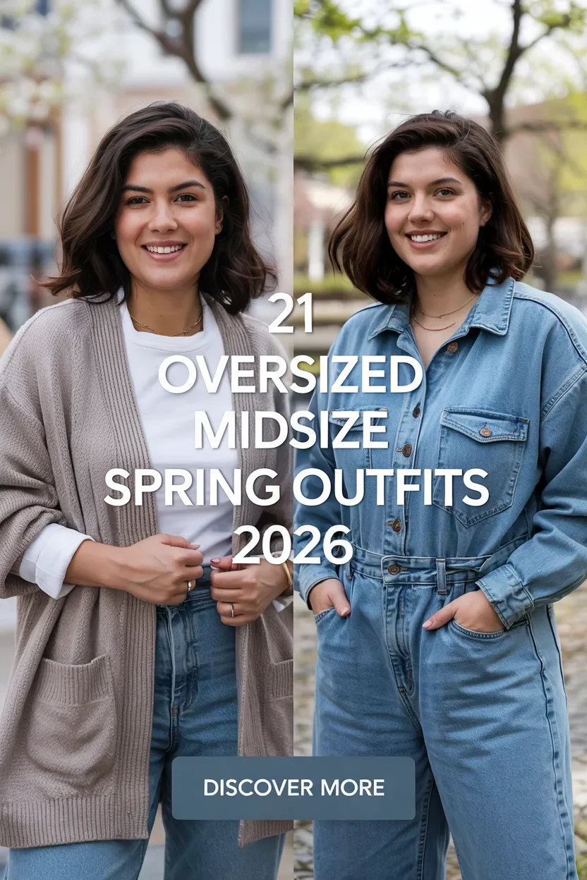 Oversized Midsize Spring Outfits 2026 - Chic, Casual And Work Outfit Ideas