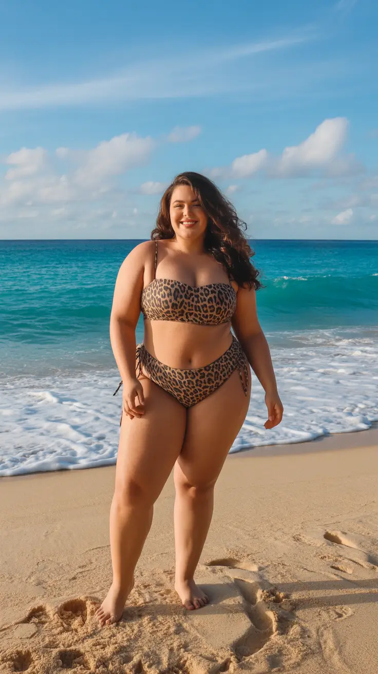 plus size swimsuit Summer 2026 Wild Prints And Barefoot Confidence On The Shore